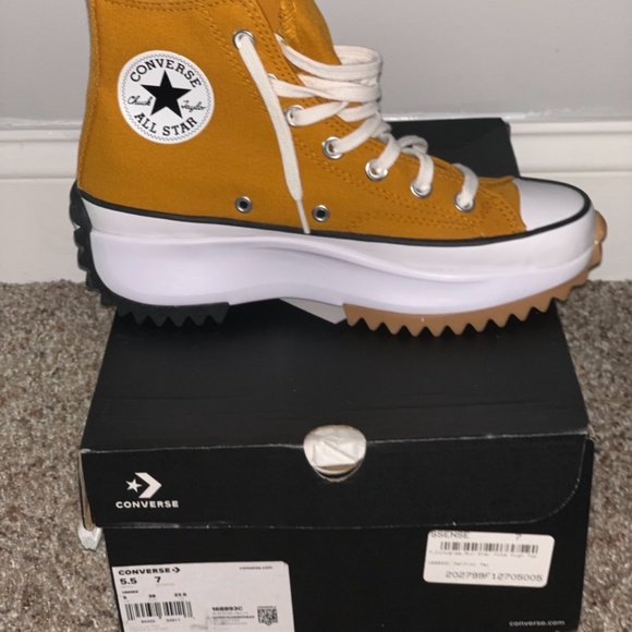 Saffron Yellow Converse Run Star Hike Hi - Picture 5 of 6